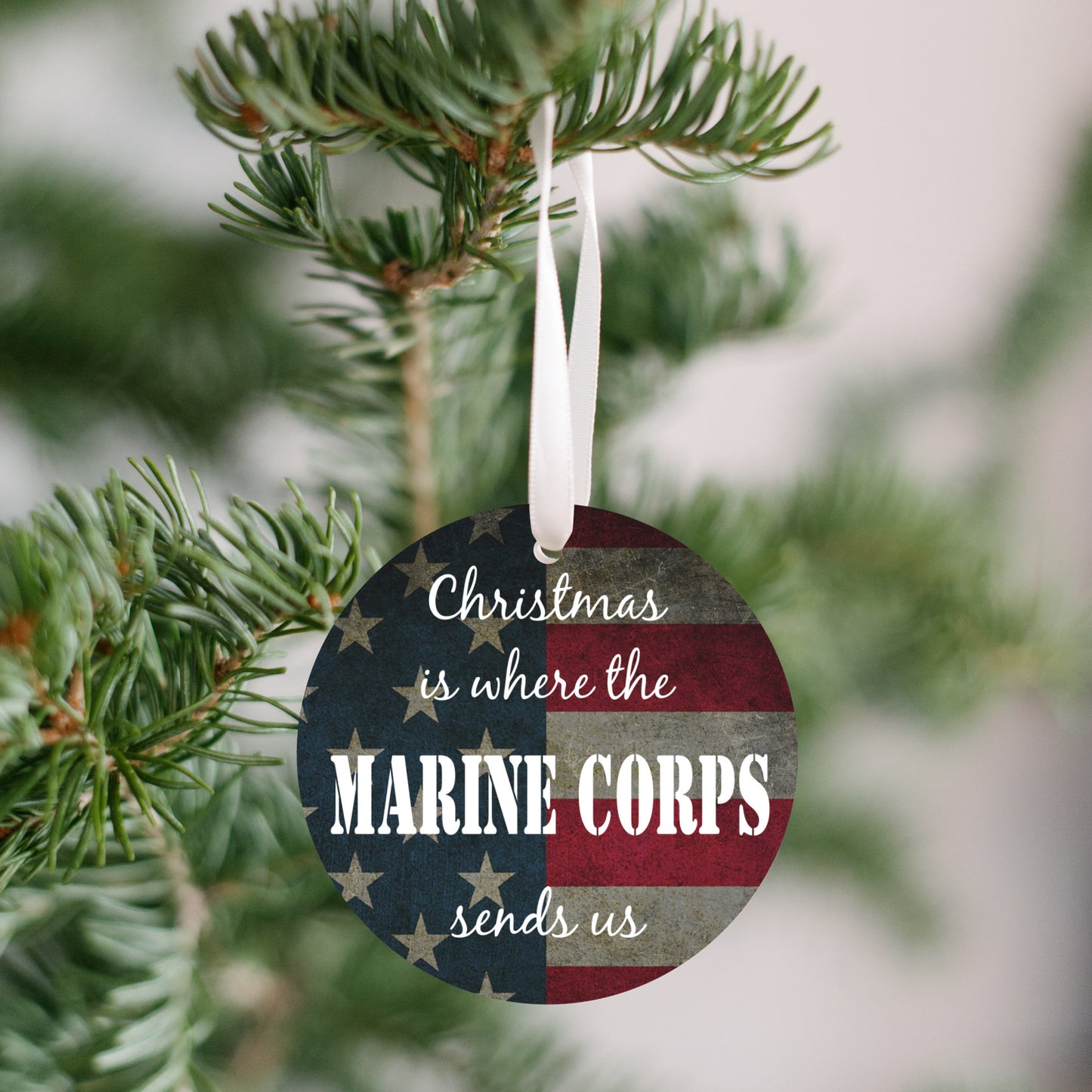 Christmas is where the Marine Corps sends us - ornament