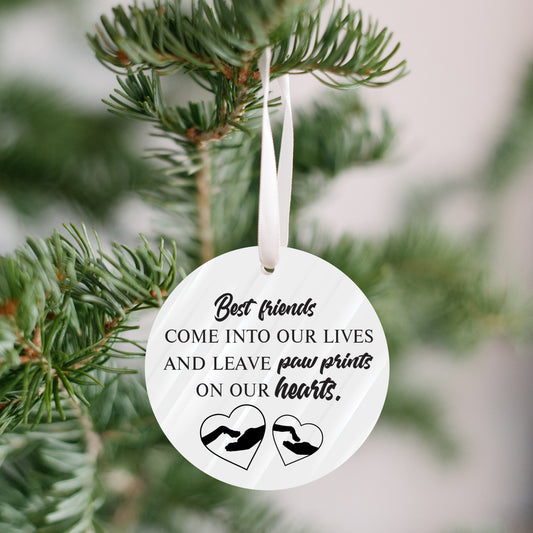 Paw Prints in our hearts - ornament