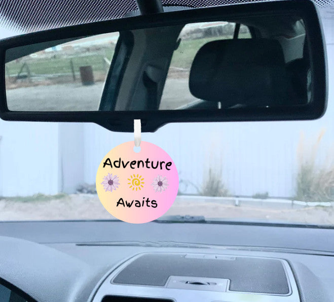 Adventure Awaits - Car Ornament