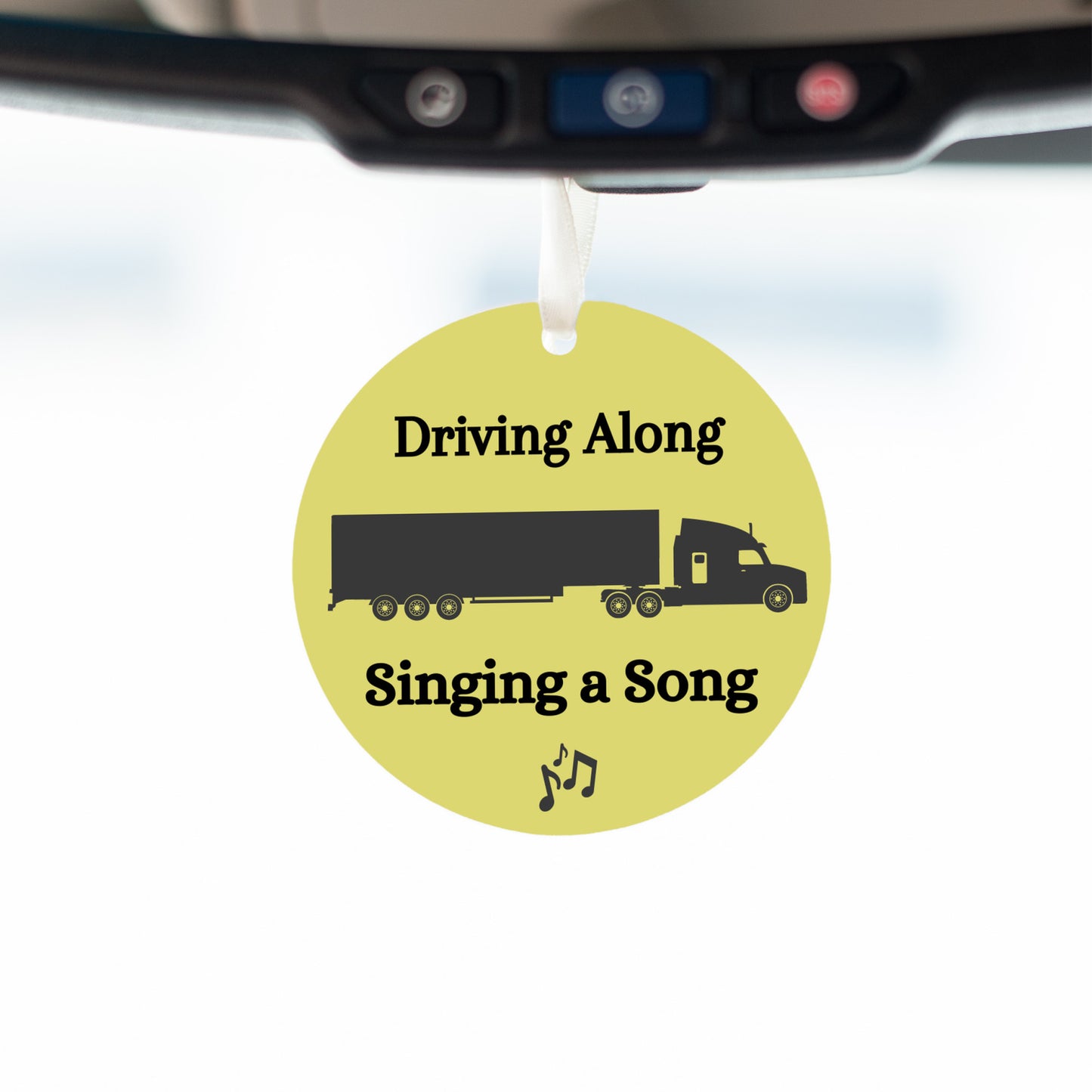 Driving along, singing a song, truck driver ornament