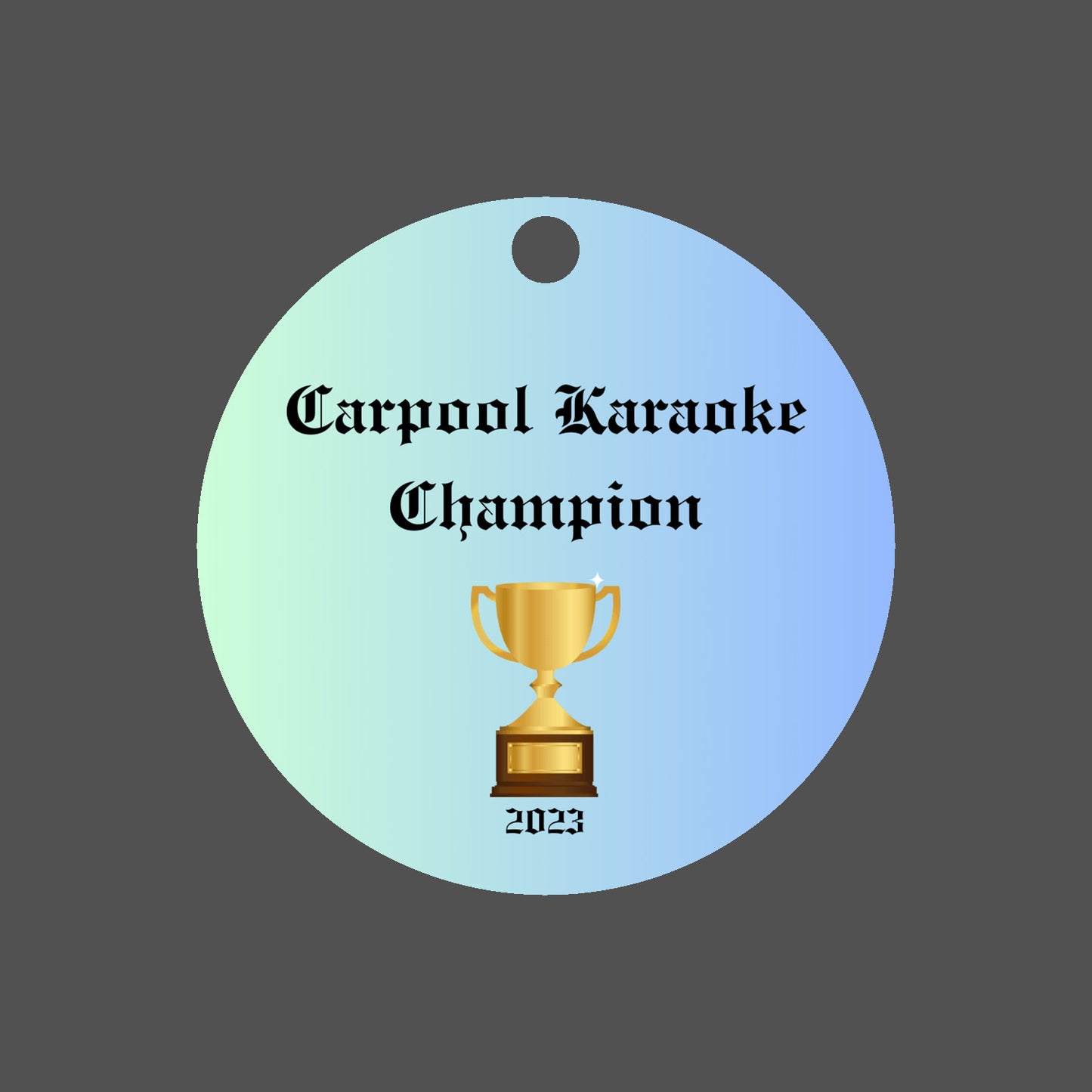 Carpool Karaoke Champion 2023 - Car Ornamate